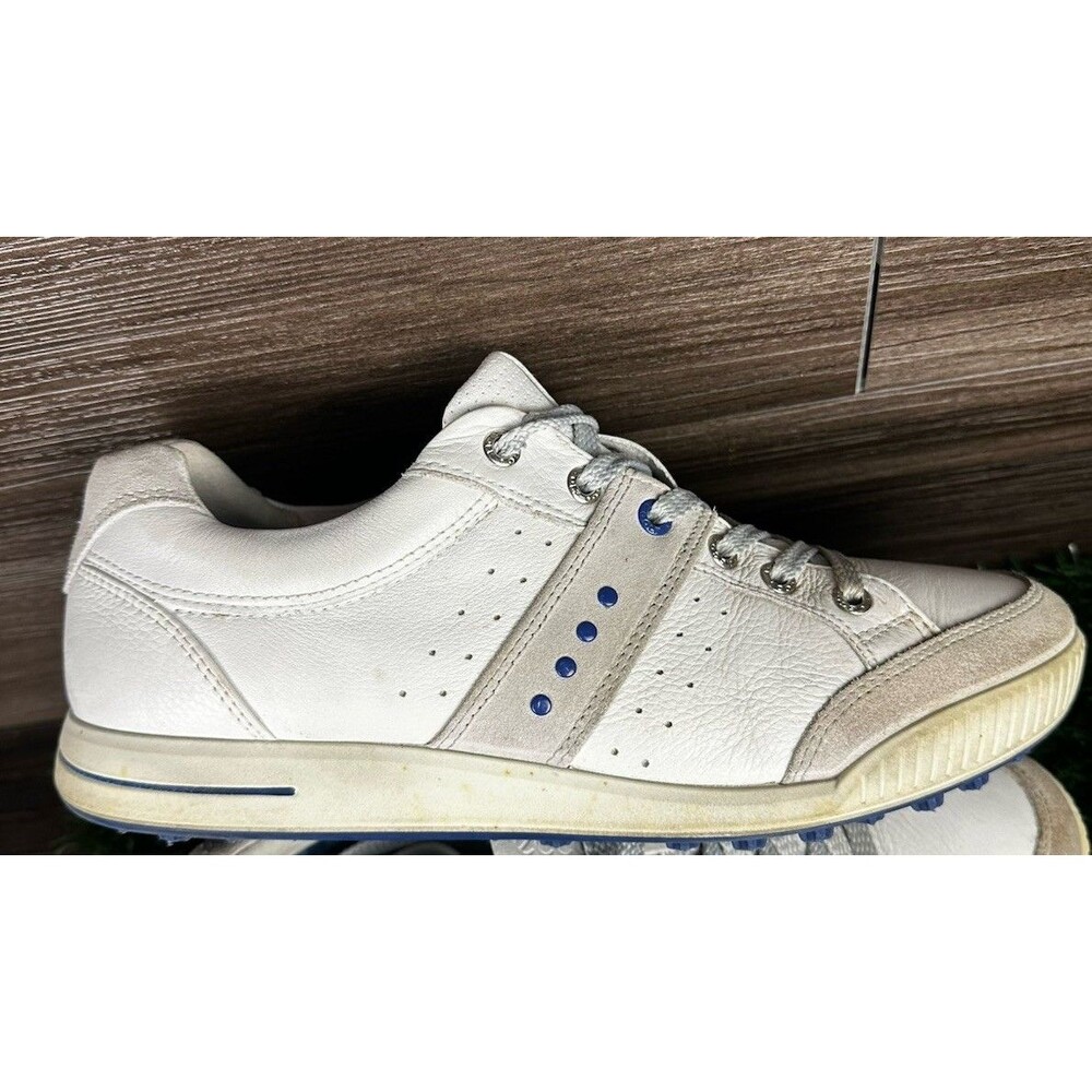 Ecco Shoes 41 White Soft Athletic Suede Casual Golf Hybrid Sneakers 7 7.5